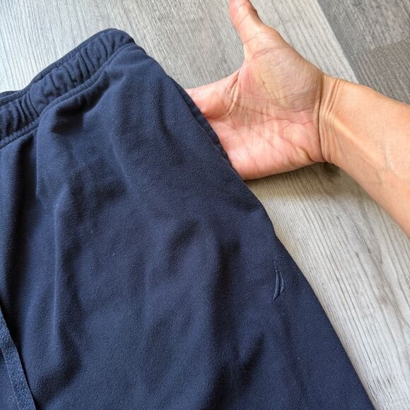 Nautica Micro Fleece Pajama Pants Men’s Medium Navy Blue Comfy - Picture 4 of 10